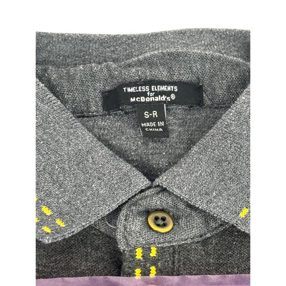 Timeless Elements Mcdonald's Polo Shirt Men's Small Regular Short Sleeve Gray - Picture 2 of 5